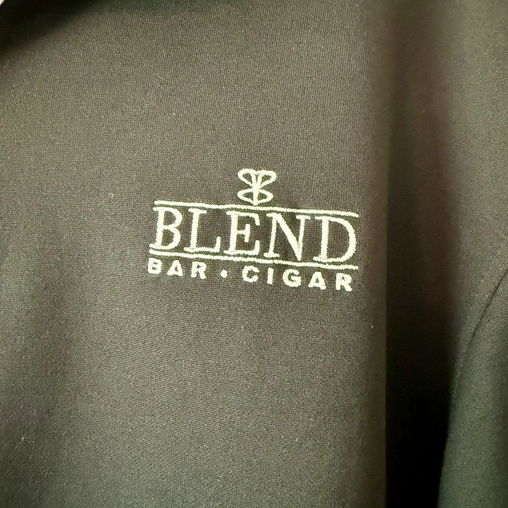 Pebble Beach Performance Mens XL Quarter Zip Pullover Black Blend Bar Cigar Logo